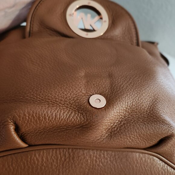 Vintage Michael Kors Fulton Brown Leather Tote Bag - Picture 11 of 16